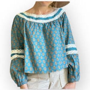Luna Moon Peasant Blouse nwt size medium